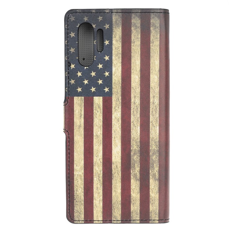 Pattern Printing PU Leather Wallet Stand Phone Cover for Samsung Galaxy Note 10 Plus/10 Plus 5G - American Flag-4
