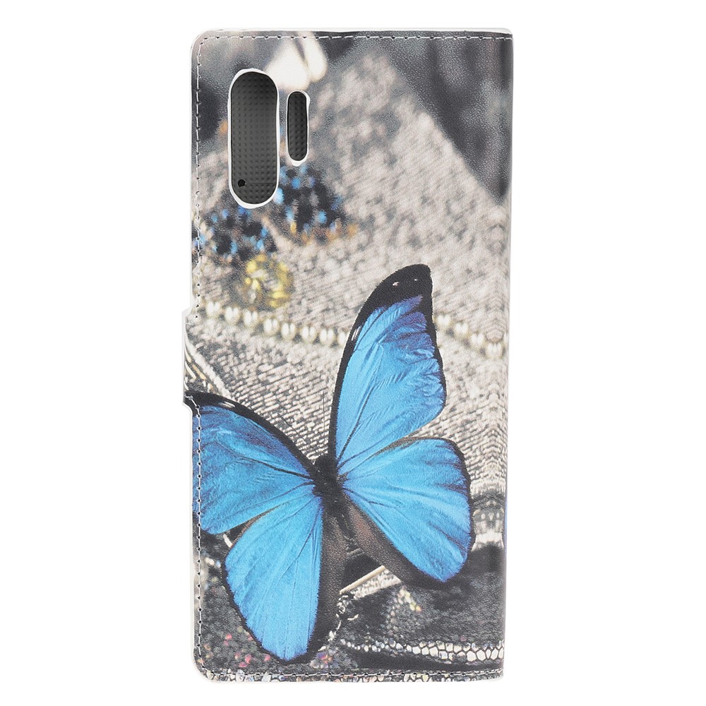 Pattern Printing PU Leather Wallet Stand Phone Cover for Samsung Galaxy Note 10 Plus/10 Plus 5G - Blue Butterflies-4