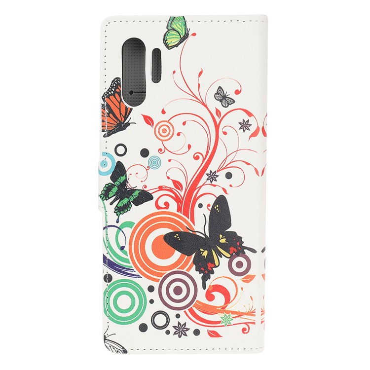 Pattern Printing PU Leather Wallet Stand Phone Cover for Samsung Galaxy Note 10 Plus/10 Plus 5G - Butterflies and Circles-4