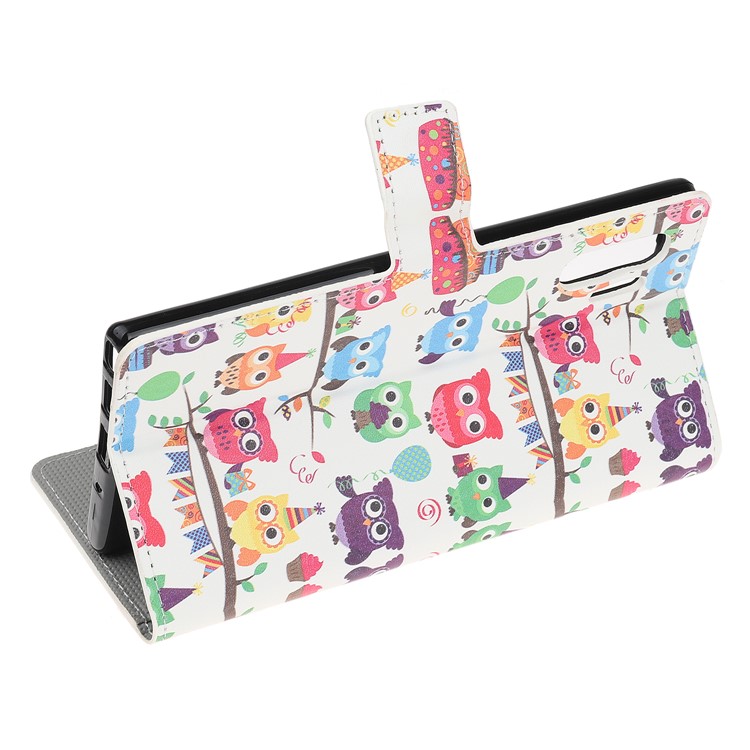 Pattern Printing PU Leather Wallet Stand Phone Cover for Samsung Galaxy Note 10 Plus/10 Plus 5G - Colorful Owls-5