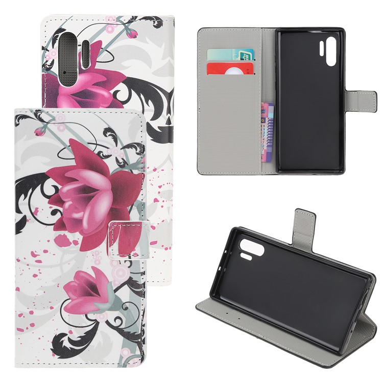 Pattern Printing PU Leather Wallet Stand Phone Cover for Samsung Galaxy Note 10 Plus/10 Plus 5G - Kapok-1