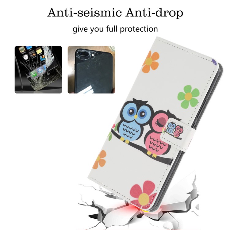 Pattern Printing PU Leather Wallet Stand Phone Cover for Samsung Galaxy Note 10 Plus/10 Plus 5G - Couple Owls-2