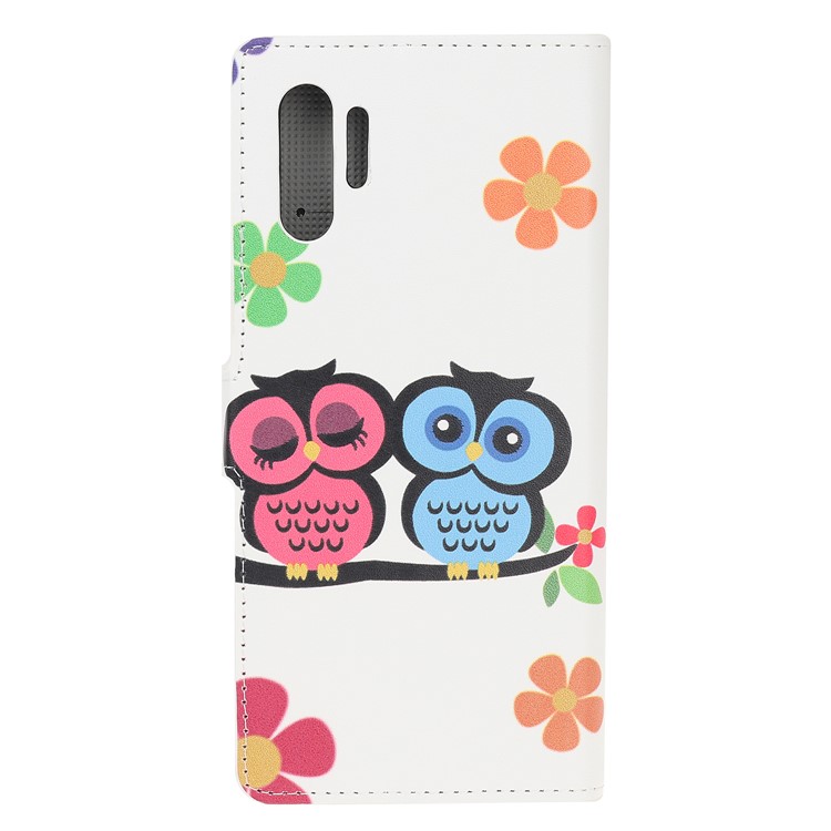 Pattern Printing PU Leather Wallet Stand Phone Cover for Samsung Galaxy Note 10 Plus/10 Plus 5G - Couple Owls-4