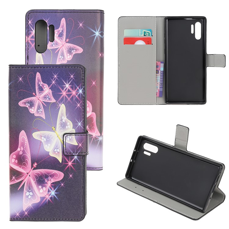 Pattern Printing PU Leather Wallet Stand Phone Cover for Samsung Galaxy Note 10 Plus/10 Plus 5G - Beautiful Butterflies-1