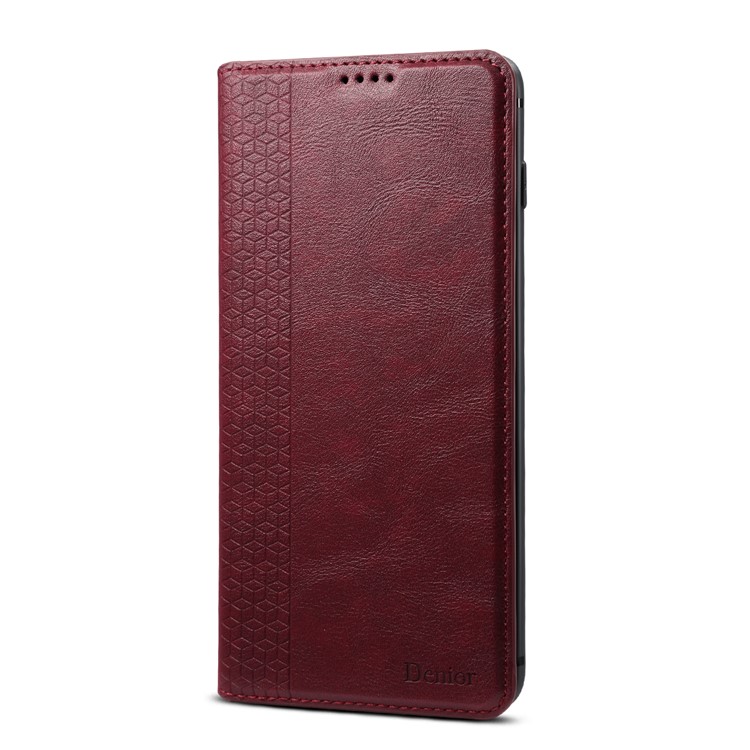 Auto-absorbed DF PU Leather + TPU Phone Cover for Samsung Galaxy S10 Plus - Red-2