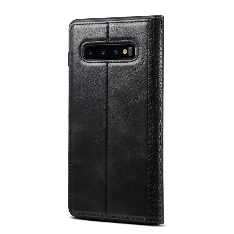 Auto-absorbed DF PU Leather + TPU Phone Case for Samsung Galaxy S10 - Black-3