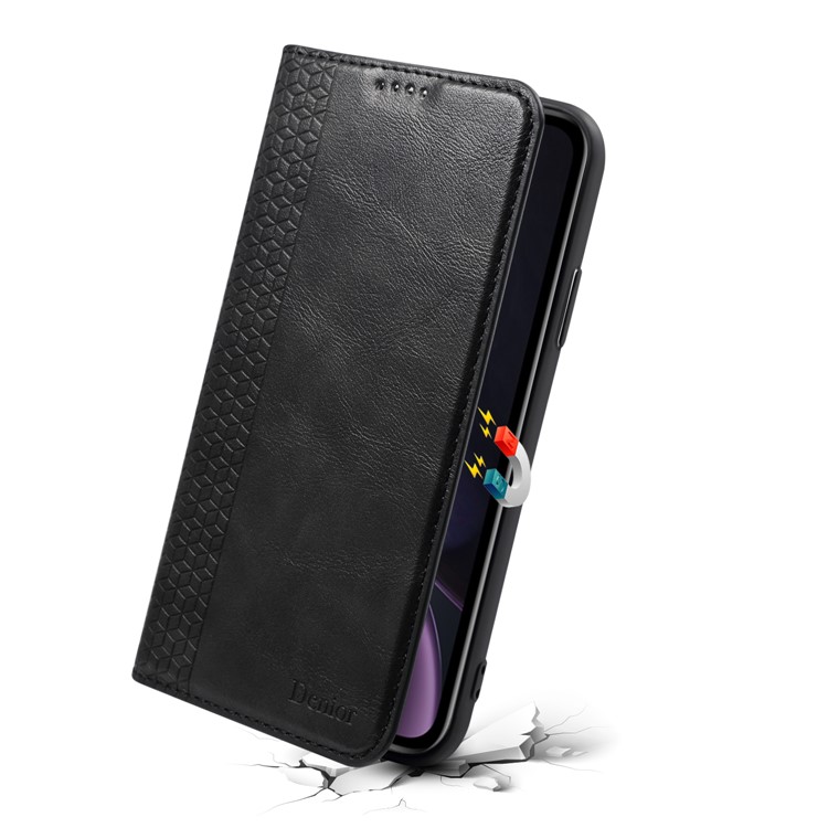 Auto-absorbed DF PU Leather + TPU Phone Case for Samsung Galaxy S10 - Black-4
