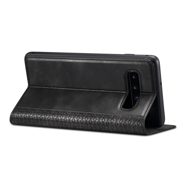 Auto-absorbed DF PU Leather + TPU Phone Case for Samsung Galaxy S10 - Black-5