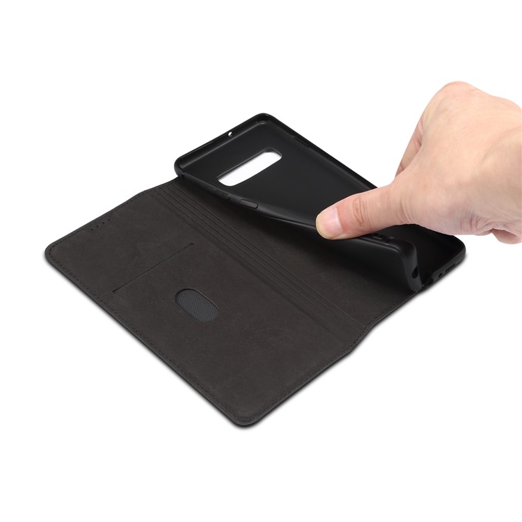Auto-absorbed DF PU Leather + TPU Phone Case for Samsung Galaxy S10 - Black-6
