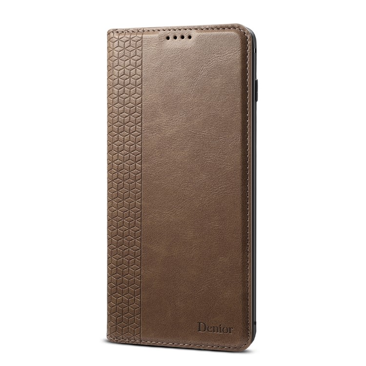 Auto-absorbed DF PU Leather + TPU Phone Case for Samsung Galaxy S10 - Khaki-2