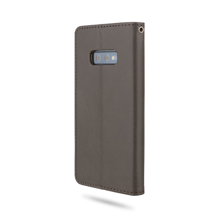 ROAR Square Style Leather Cell Phone Shell for Samsung Galaxy S10e - Grey-4