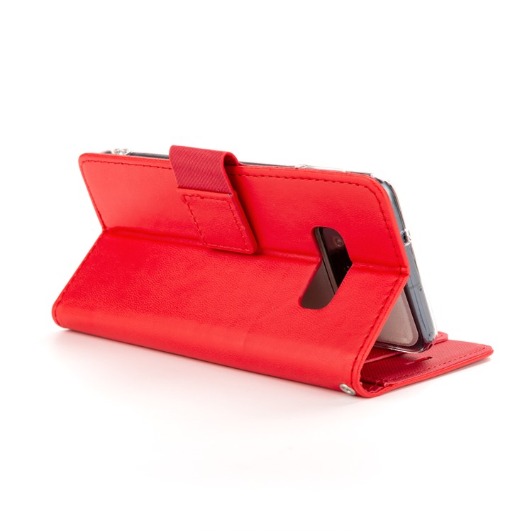 ROAR Square Style Leather Cell Phone Shell for Samsung Galaxy S10e - Red-2