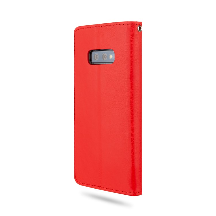 ROAR Square Style Leather Cell Phone Shell for Samsung Galaxy S10e - Red-4