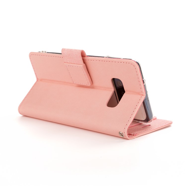 ROAR Square Style Leather Cell Phone Shell for Samsung Galaxy S10e - Pink-2