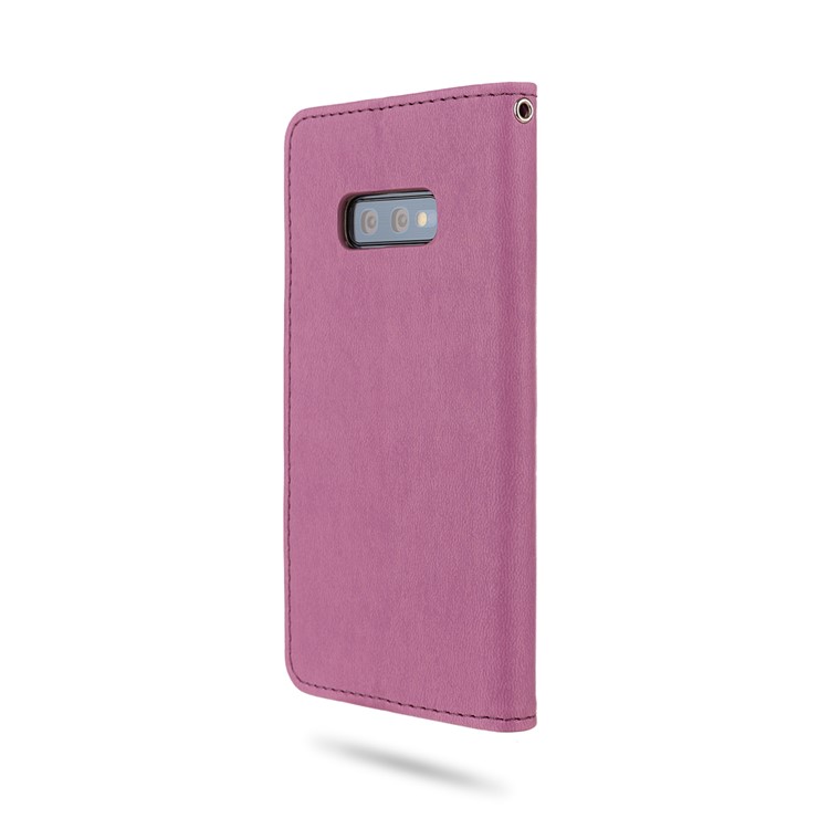 ROAR Square Style Leather Cell Phone Shell for Samsung Galaxy S10e - Purple-4