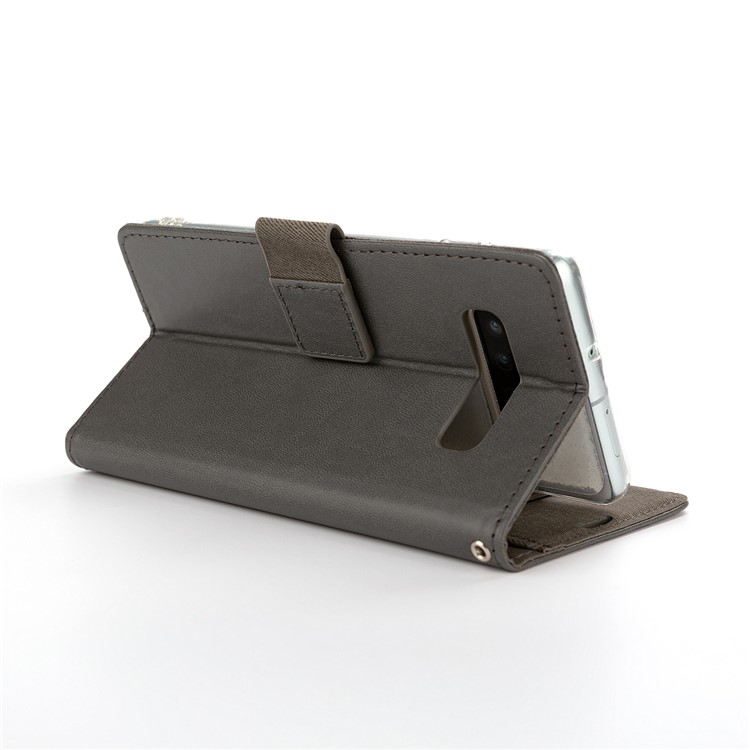 ROAR Square Leather Phone Shell Case for Samsung Galaxy S10 Plus - Grey-2