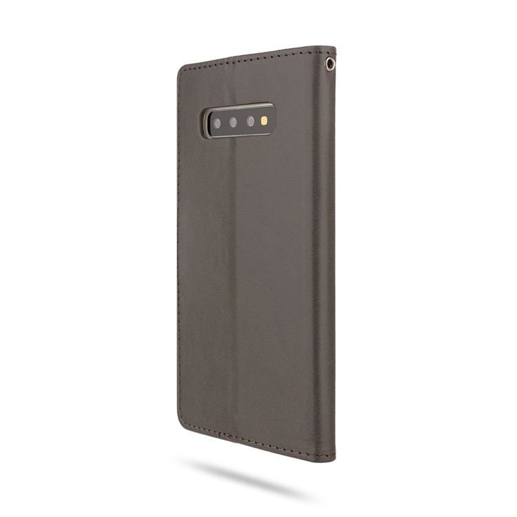 ROAR Square Leather Phone Shell Case for Samsung Galaxy S10 Plus - Grey-4
