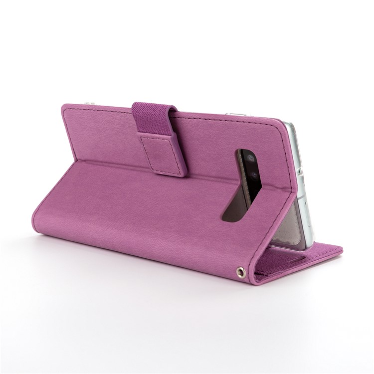 ROAR Square Leather Phone Shell Case for Samsung Galaxy S10 Plus - Purple-2