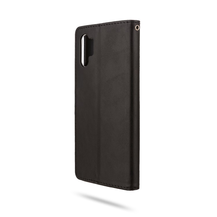 ROAR PU Leather + TPU Wallet Phone Shell for Samsung Galaxy Note 10 Plus/Note 10 Plus 5G - Black-5