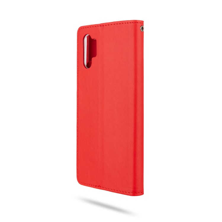 ROAR PU Leather + TPU Wallet Phone Shell for Samsung Galaxy Note 10 Plus/Note 10 Plus 5G - Red-5