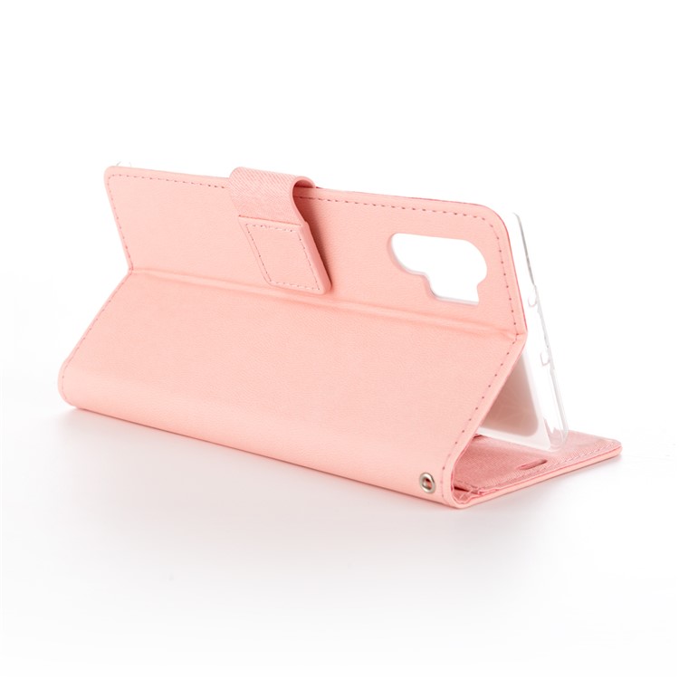 ROAR PU Leather + TPU Wallet Phone Shell for Samsung Galaxy Note 10 Plus/Note 10 Plus 5G - Pink-3