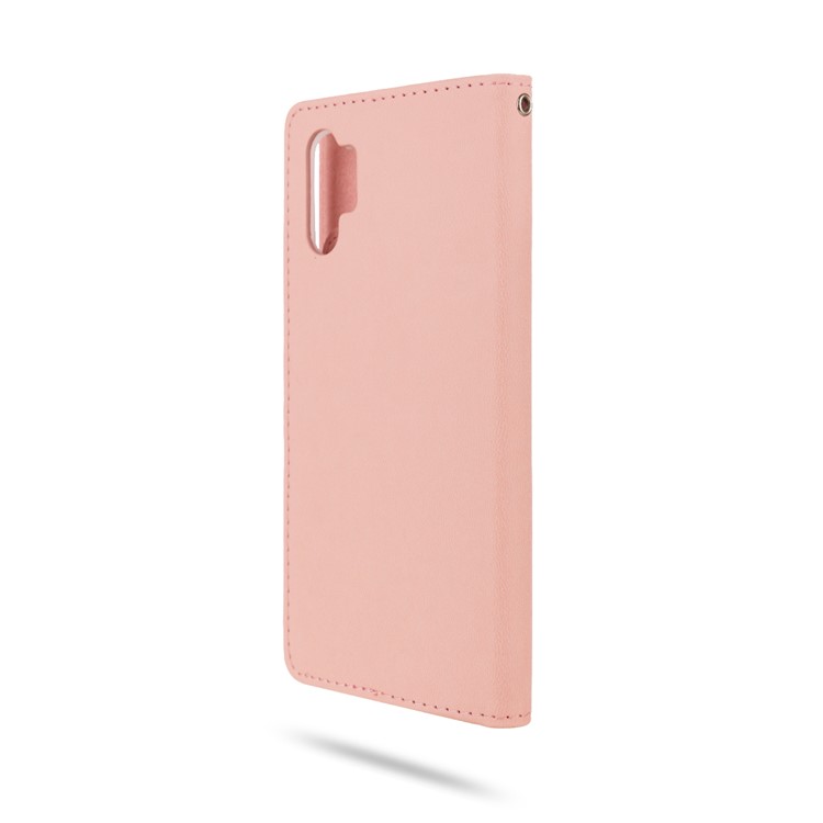 ROAR PU Leather + TPU Wallet Phone Shell for Samsung Galaxy Note 10 Plus/Note 10 Plus 5G - Pink-5
