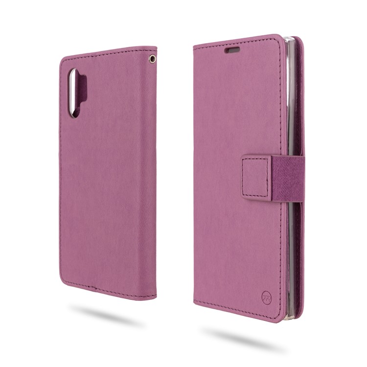 ROAR PU Leather + TPU Wallet Phone Shell for Samsung Galaxy Note 10 Plus/Note 10 Plus 5G - Purple-1