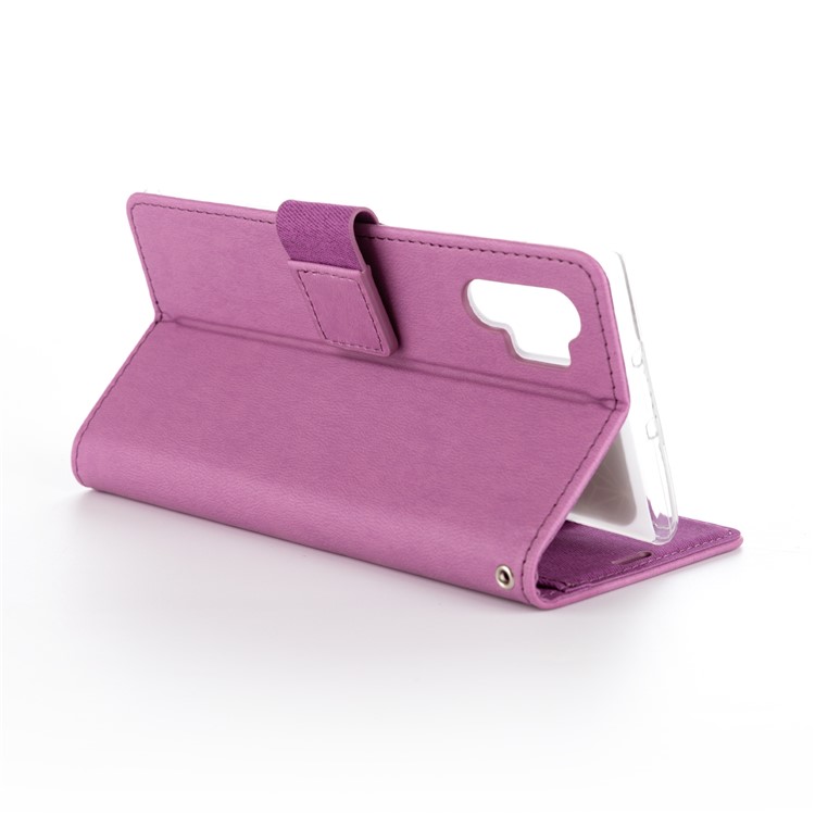 ROAR PU Leather + TPU Wallet Phone Shell for Samsung Galaxy Note 10 Plus/Note 10 Plus 5G - Purple-3