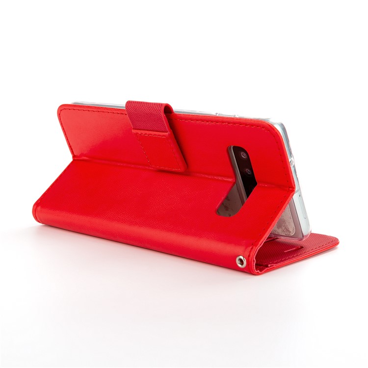 ROAR PU Leather + TPU Phone Wallet Case Shell for Samsung Galaxy S10 - Red-2