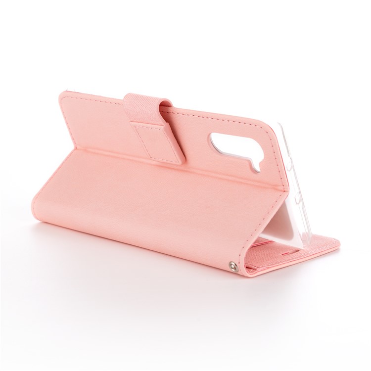 ROAR PU Leather + TPU Wallet Stand Phone Shell for Samsung Galaxy Note 10/Galaxy Note 10 5G - Pink-3