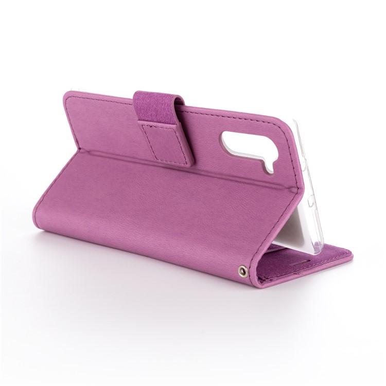 ROAR PU Leather + TPU Wallet Stand Phone Shell for Samsung Galaxy Note 10/Galaxy Note 10 5G - Purple-3