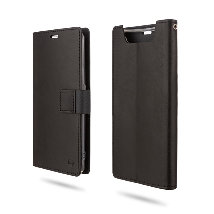 ROAR PU Leather + TPU Stand Wallet Phone Case for Samsung Galaxy A80/Galaxy A90 - Black-1