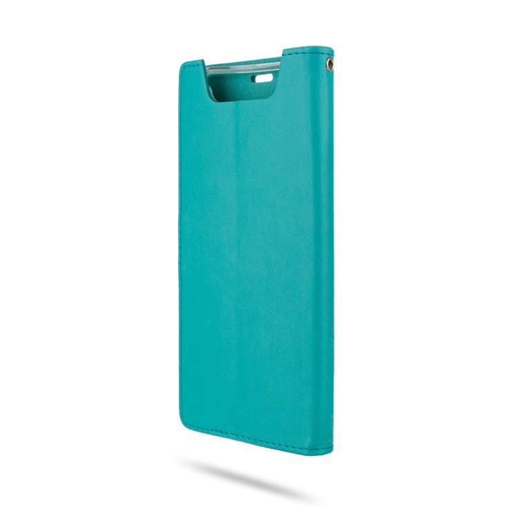 ROAR PU Leather + TPU Stand Wallet Phone Case for Samsung Galaxy A80/Galaxy A90 - Cyan-5