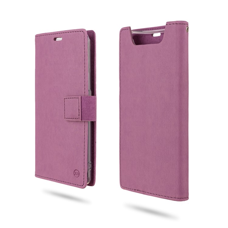 ROAR PU Leather + TPU Stand Wallet Phone Case for Samsung Galaxy A80/Galaxy A90 - Purple-1