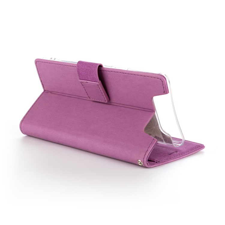 ROAR PU Leather + TPU Stand Wallet Phone Case for Samsung Galaxy A80/Galaxy A90 - Purple-3