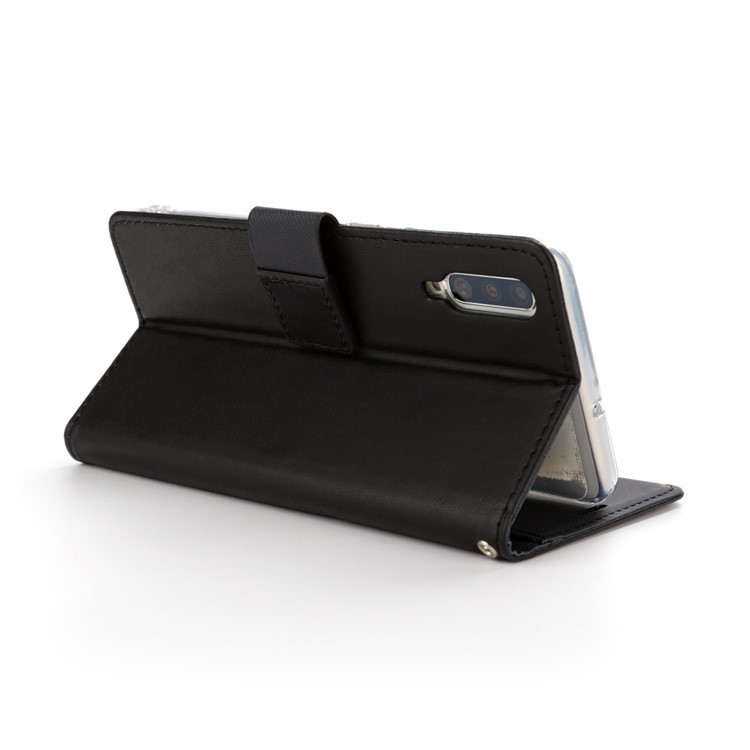 Custodia In Pelle ROAR PU + Telefono Portafoglio TPU Per Samsung Galaxy A70 - Nero-3