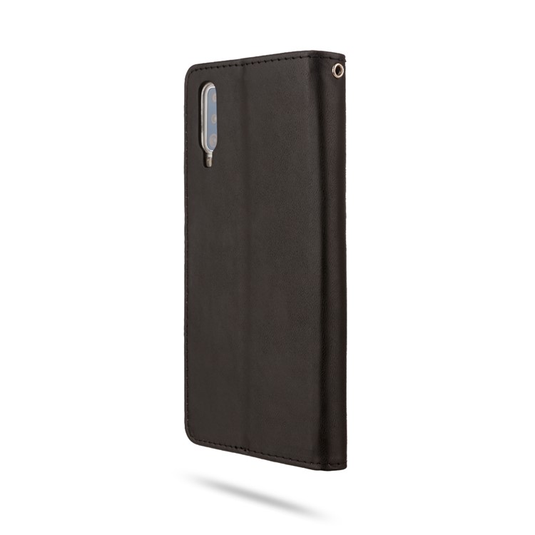 Custodia In Pelle ROAR PU + Telefono Portafoglio TPU Per Samsung Galaxy A70 - Nero-5