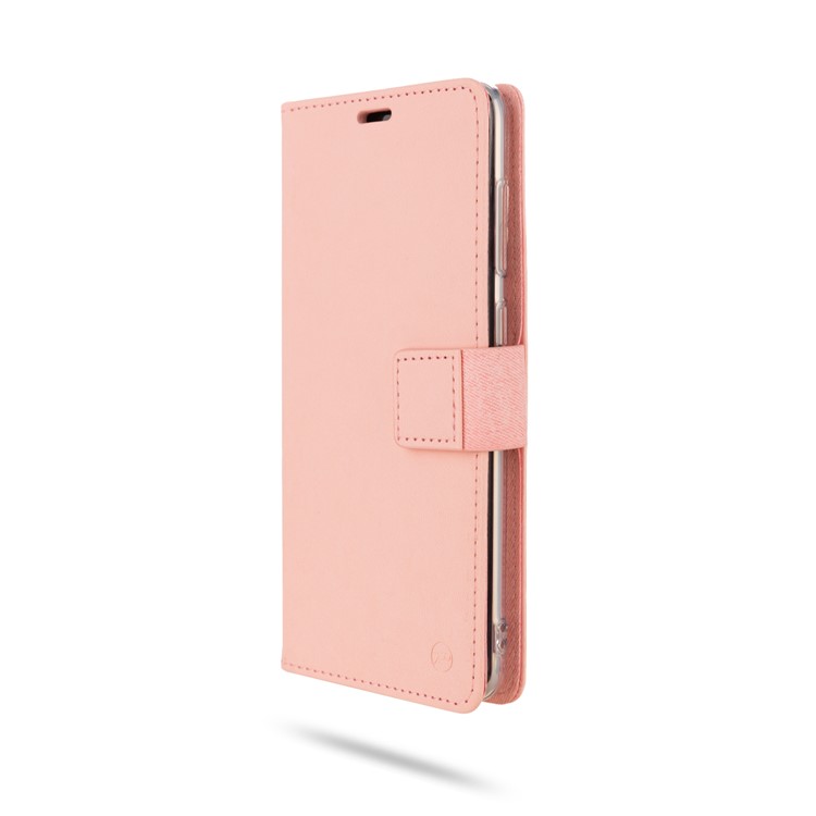 ROAR PU Leather + TPU Phone Wallet Stand Shell for Samsung Galaxy A70 - Pink-4