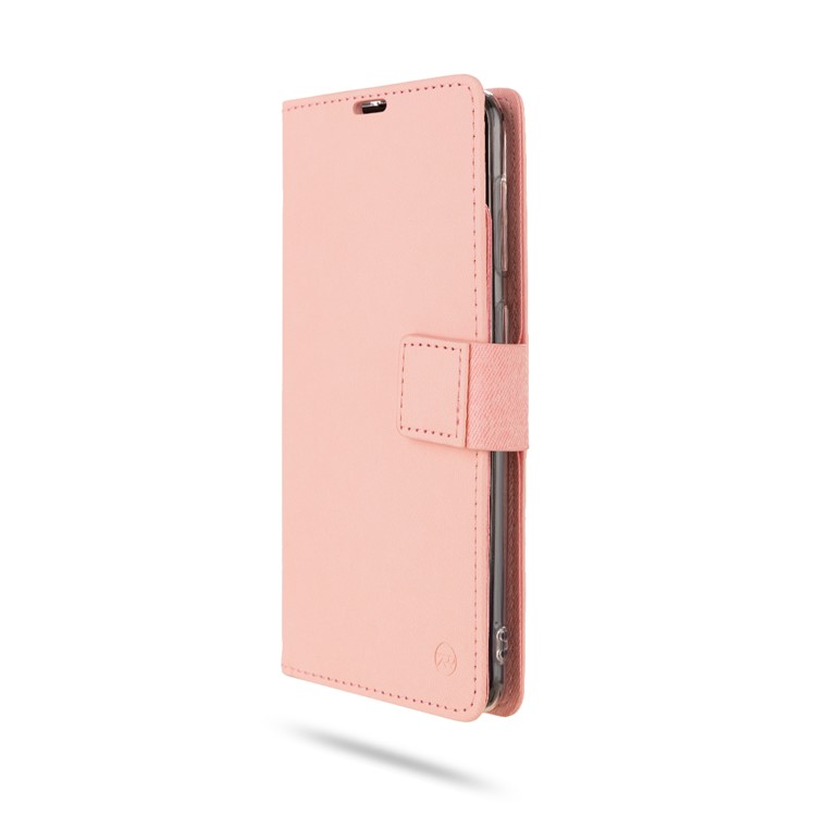 РОАР ПУ Кожа + ТПУ Кошелек Телефон Подставка Для Телефона Чехол Для Samsung Galaxy A30 / Galaxy A20 - Розовый-4