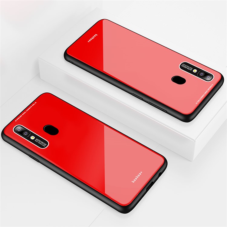 

Laica Series TPU Edge PC Acrylic Back Cell Phone Case for Samsung Galaxy A20/A30 - Red, Galaxy A20