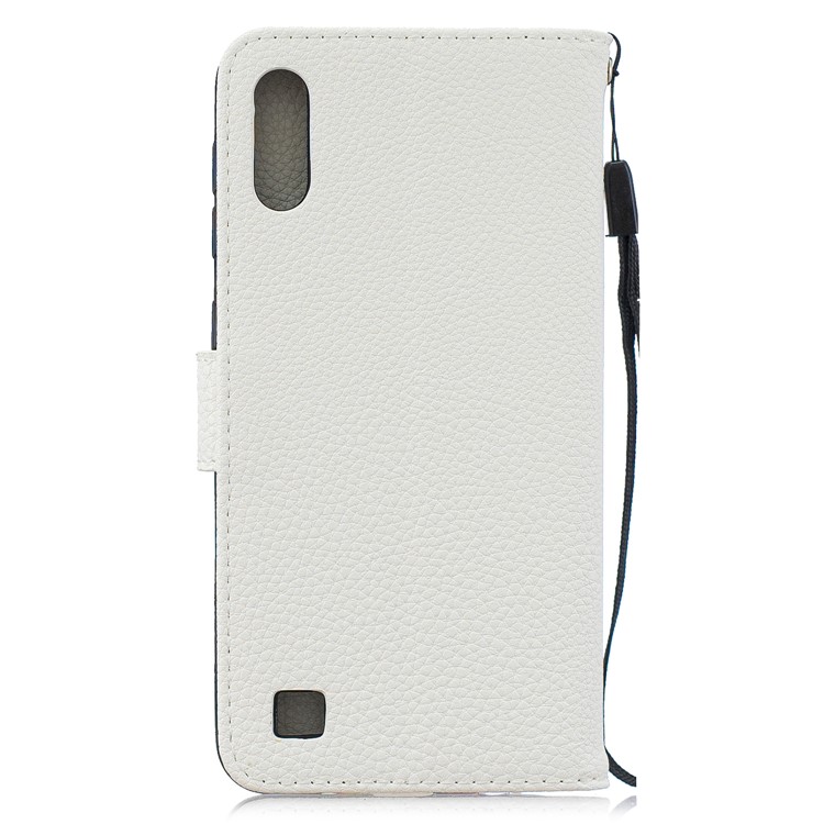 Litchi Skin Leather Wallet Case for Samsung Galaxy A10/M10 - White-2