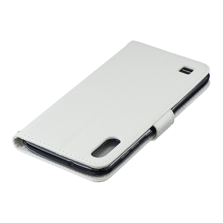 Litchi Skin Leather Wallet Case for Samsung Galaxy A10/M10 - White-6