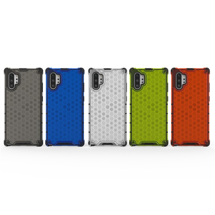 Honeycomb Pattern Shock-proof TPU + PC Hybrid Case for Samsung Galaxy Note 10 Plus/10 Plus 5G - White-10