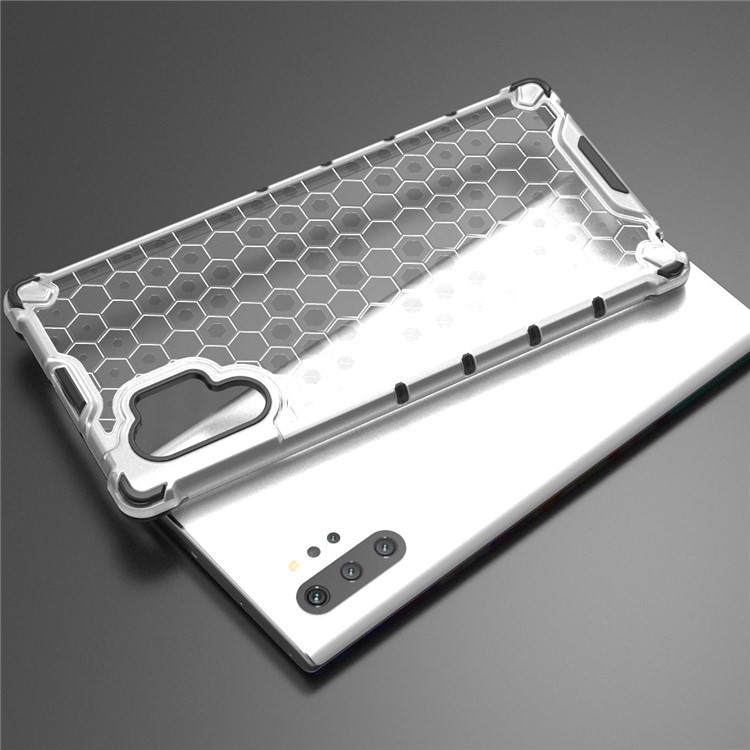 Honeycomb Pattern Shock-proof TPU + PC Hybrid Case for Samsung Galaxy Note 10 Plus/10 Plus 5G - White-6