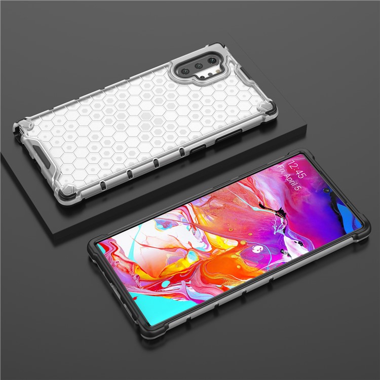 Honeycomb Pattern Shock-proof TPU + PC Hybrid Case for Samsung Galaxy Note 10 Plus/10 Plus 5G - White-8