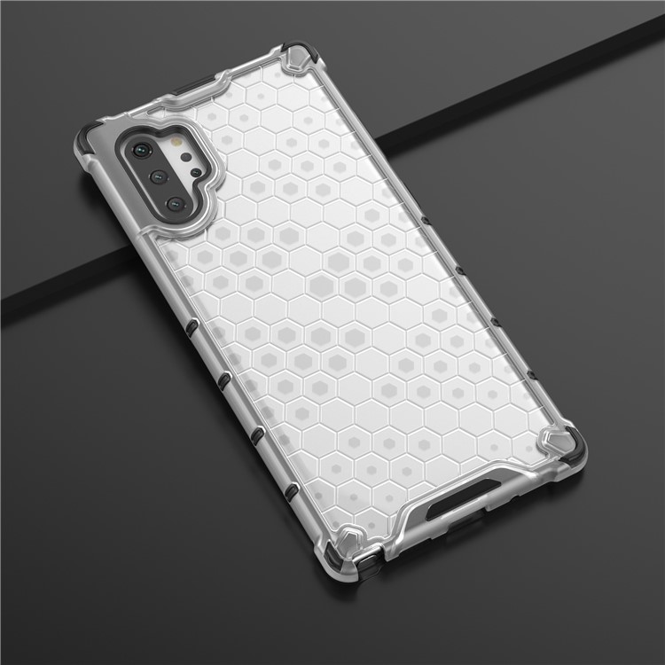 Honeycomb Pattern Shock-proof TPU + PC Hybrid Case for Samsung Galaxy Note 10 Plus/10 Plus 5G - White-9