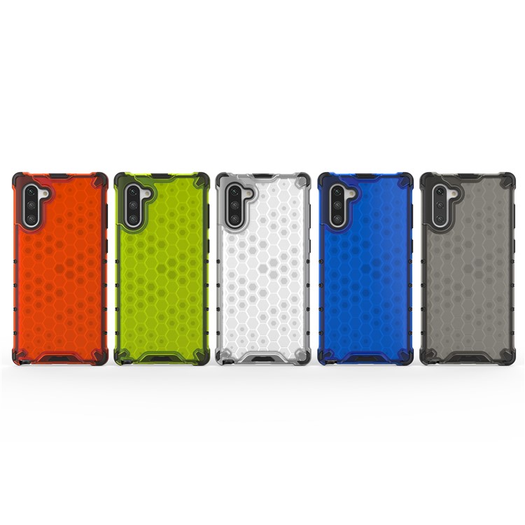 Honeycomb Pattern Shock-proof TPU + PC Hybrid Back Case for Samsung Galaxy Note 10/Note 10 5G - White-11