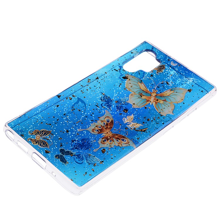 Glitter Sequins Inlaid Patterned TPU Phone Shell for Samsung Galaxy Note 10 Plus/Note 10 Plus 5G - Butterflies-3