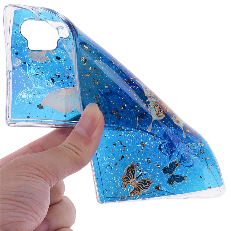 Glitter Sequins Inlaid Patterned TPU Phone Shell for Samsung Galaxy Note 10 Plus/Note 10 Plus 5G - Butterflies-5
