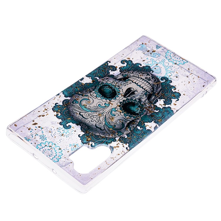 Glitter Sequins Inlaid Patterned TPU Phone Shell for Samsung Galaxy Note 10 Plus/Note 10 Plus 5G - Skull-4